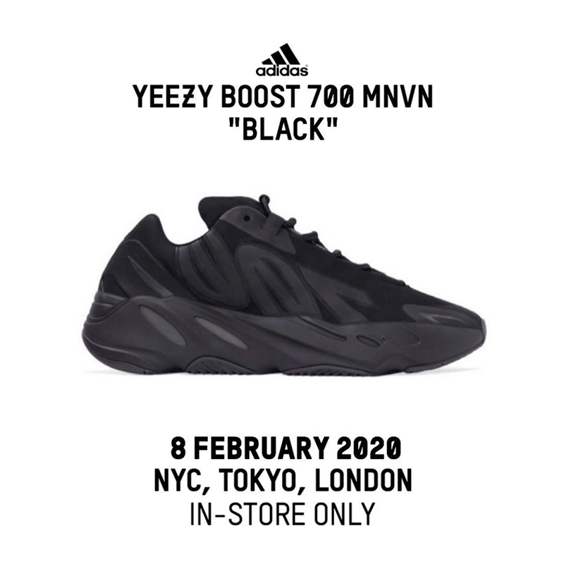 adidas Yeezy 700 MNVN,Black,FV  定价下调！侃爷 Yeezy 700 MNVN 终于有发售日期了，不过...