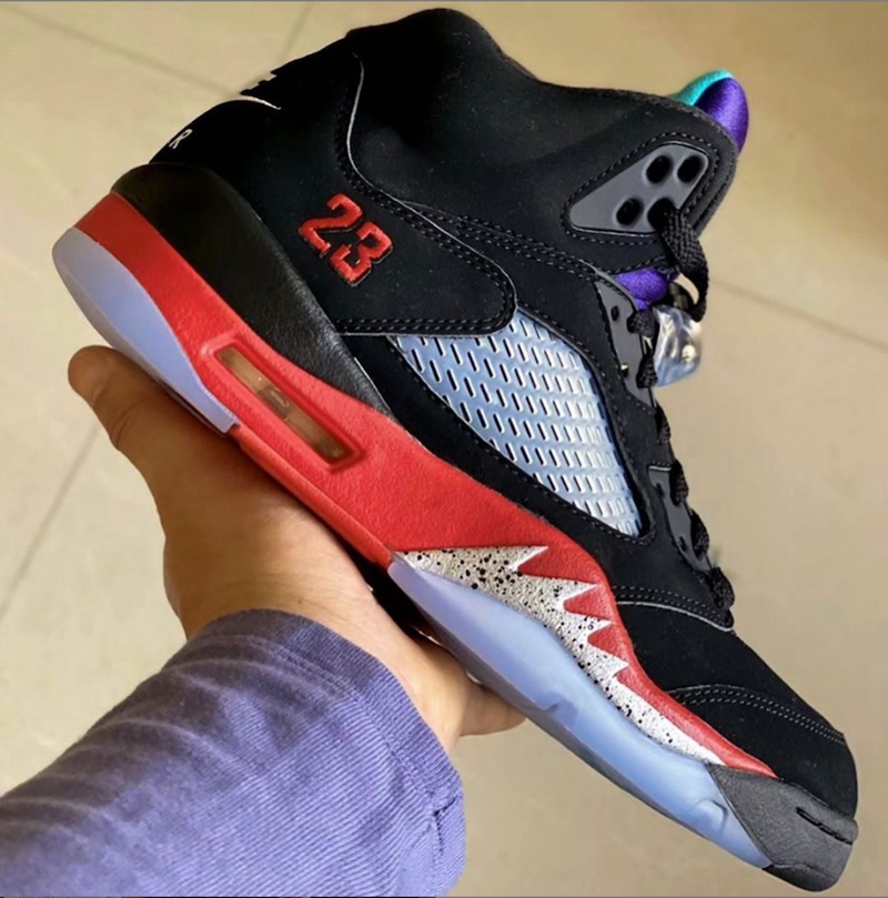 AJ5,Air Jordan 5,CZ1786-001,发售  鞋舌彩蛋首度曝光！AJ5 “Top 3” 最新实物释出！5 月发售！