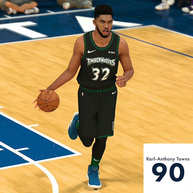 森林狼官方公布球员2k值:唐斯90,巴特勒90,罗斯75