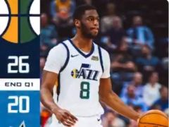 NBA常规赛魔术vs爵士,第一节结束爵士领先魔术3分