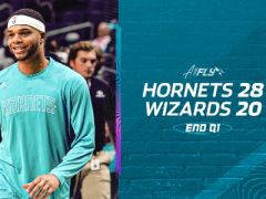 NBA常规赛奇才vs黄蜂,第一节结束黄蜂领先奇才8分
