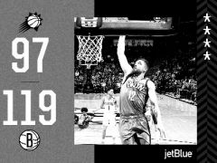 勒韦尔29+7 艾顿25+17 篮网主场送太阳三连败