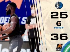 NBA常規(guī)賽太陽主場迎戰(zhàn)獨行俠，首節(jié)結束太陽領先11分