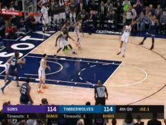 森林狼VS太陽：羅斯0.6秒后撤步后仰跳投絕殺