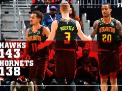 特雷-杨31+16罗齐尔40分，老鹰双加时战胜黄蜂
