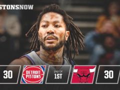 NBA常规赛活塞vs公牛,第一节结束活塞战平公牛
