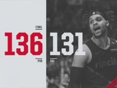 西蒙斯37+9 拉比西埃29+14，開拓者28分逆轉(zhuǎn)國王