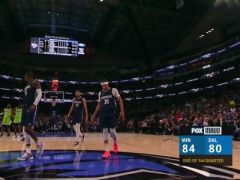NBA常规赛独行侠VS森林狼第3节：森林狼领先4分