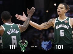 雄鹿VS灰熊：字母哥27+11卡斯比17+6，雄鹿輕取灰熊奪三連勝