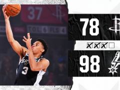 三节战报:德罗赞23+6+3,威斯布鲁克20+5+6,马刺以98-78领先火箭20分