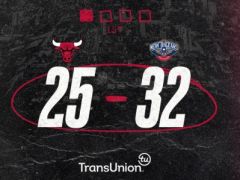 NBA常規(guī)賽鵜鶘vs公牛，首節(jié)結(jié)束鵜鶘領(lǐng)先公牛4分