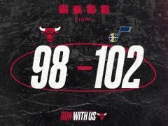 拉文26+4,小卡特18+13,公牛主场98-102不敌爵士