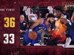 NBA季后賽掘金vs爵士，首節(jié)戰(zhàn)罷爵士以36-33領(lǐng)先對手3分