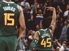 半场战报：米切尔13+5戈贝尔12+8，爵士以59-42领先篮网
