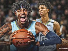 灰熊队的Ja Morant让开拓者队的过渡防守和Shammgod一起旋转