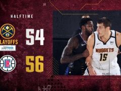 半場戰(zhàn)報：默里砍下25+2+1，率隊以54-56落后快船兩分