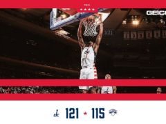 比尔30分兰德尔35分，奇才战胜尼克斯