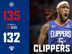 哈雷尔34+6,泡椒32+4,快船主场135-132险胜尼克斯