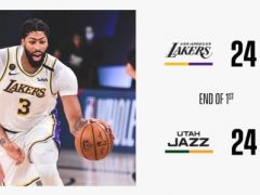 戴維斯首節(jié)13+5，湖人24-24戰(zhàn)平爵士