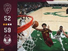 半场战报:塞克斯顿10+2 洛佩斯10分 字母哥7+6+4,雄鹿暂领先骑士7分