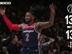 發(fā)帶詹54+13+8戈登36分，奇才雙槍68分加時勝火箭