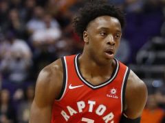 NBA常規(guī)賽猛龍vs湖人，首節(jié)結(jié)束猛龍以23 - 21領(lǐng)先湖人2分