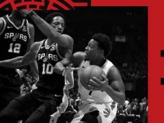 半场战报:格林12分德罗赞11分,猛龙以55-56落后马刺