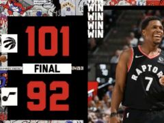 西卡27+11+8英格尔斯20+4+6,猛龙战胜爵士