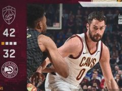NBA常规赛骑士vs老鹰,第一节结束骑士领先老鹰10分