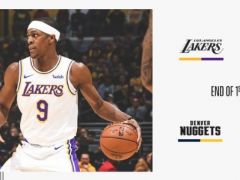 NBA常規(guī)賽掘金vs湖人，第一節(jié)結(jié)束湖人領(lǐng)先掘金5分
