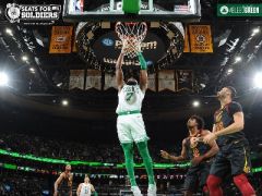 半场战报:布朗14+5,沃克11+2,凯尔特人53-40领先骑士