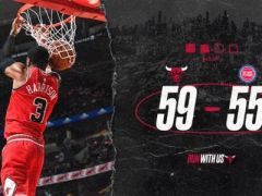 马尔卡宁24分 罗斯18分 公牛战胜活塞