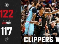 小卡33+10+10巴特勒20+8+7,快船战胜热火