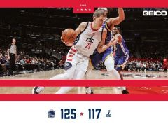 比尔43+6，伯克斯30+3，勇士客场击败奇才