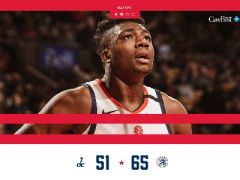 半场战报:阿奴诺比16+6,鲍威尔16+4,猛龙65-51领先奇才
