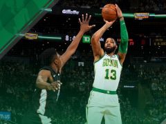 半场战报：比尔16+6霍福德14+5，凯尔特人以49-45领先奇才4分