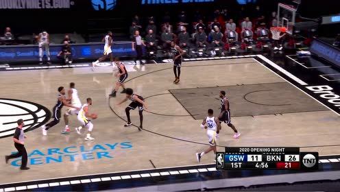【NBA集錦】就差那么一丟丟！庫里踩線出手險(xiǎn)些飆進(jìn)新賽季首粒三分
