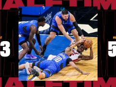 NBA常規(guī)賽：半場戰(zhàn)罷，魔術(shù)57-53反超熱火