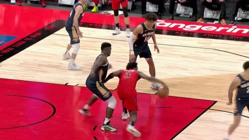 【NBA集锦】自己来找倒霉那我就不客气了 锡安垂直起跳大帽扇飞阿奴诺比