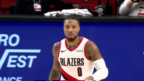 【NBA集锦】还是那个熟悉的超远 利拉德抬手三分空心入网