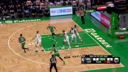 【NBA集錦】字母哥籃下偷襲暴扣 迪文琴佐反擊輕松上籃