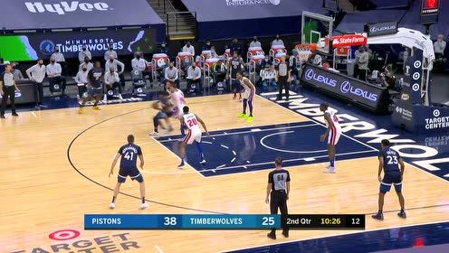 【NBA集锦】状元郎NBA赛场首秀 爱德华兹优雅转身毫无惧色