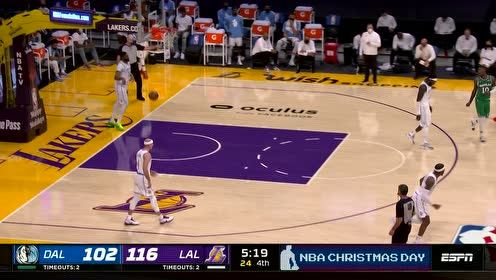【NBA集錦】東契奇化身做餅大師 博班內(nèi)線輕松吃餅