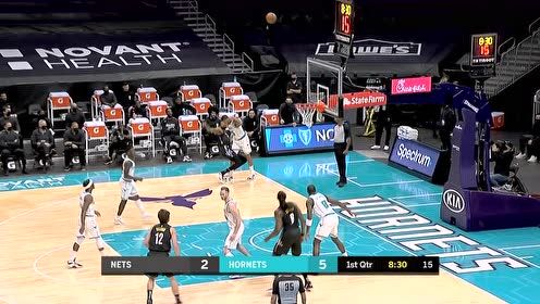 【NBA集锦】摔倒可真够吓人的 杜兰特底角三分张手就有