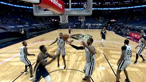 【NBA集錦】是隊(duì)友就幫忙突圍 波爾亞當(dāng)斯擋拆聯(lián)手得分