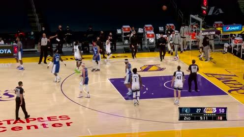 【NBA集錦】湖人潮水般快攻 詹姆斯低手一送莫里斯輕松扣籃