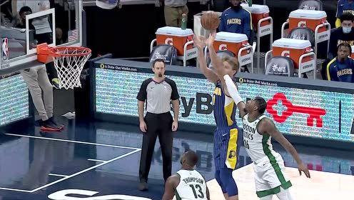 【NBA集锦】以你为轴借力 萨博尼斯花式旋转跳投命中
