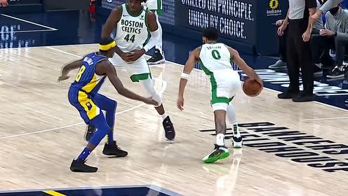 【NBA集锦】这就是巨星能力!塔图姆外线急停三分真的无解