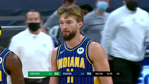 【NBA集锦】到手的鸭子!萨博尼斯四分卫长传助沃伦拔起重扣