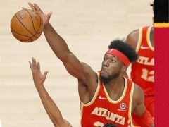 NBA常规赛：半场结束，老鹰65-56继续领先活塞